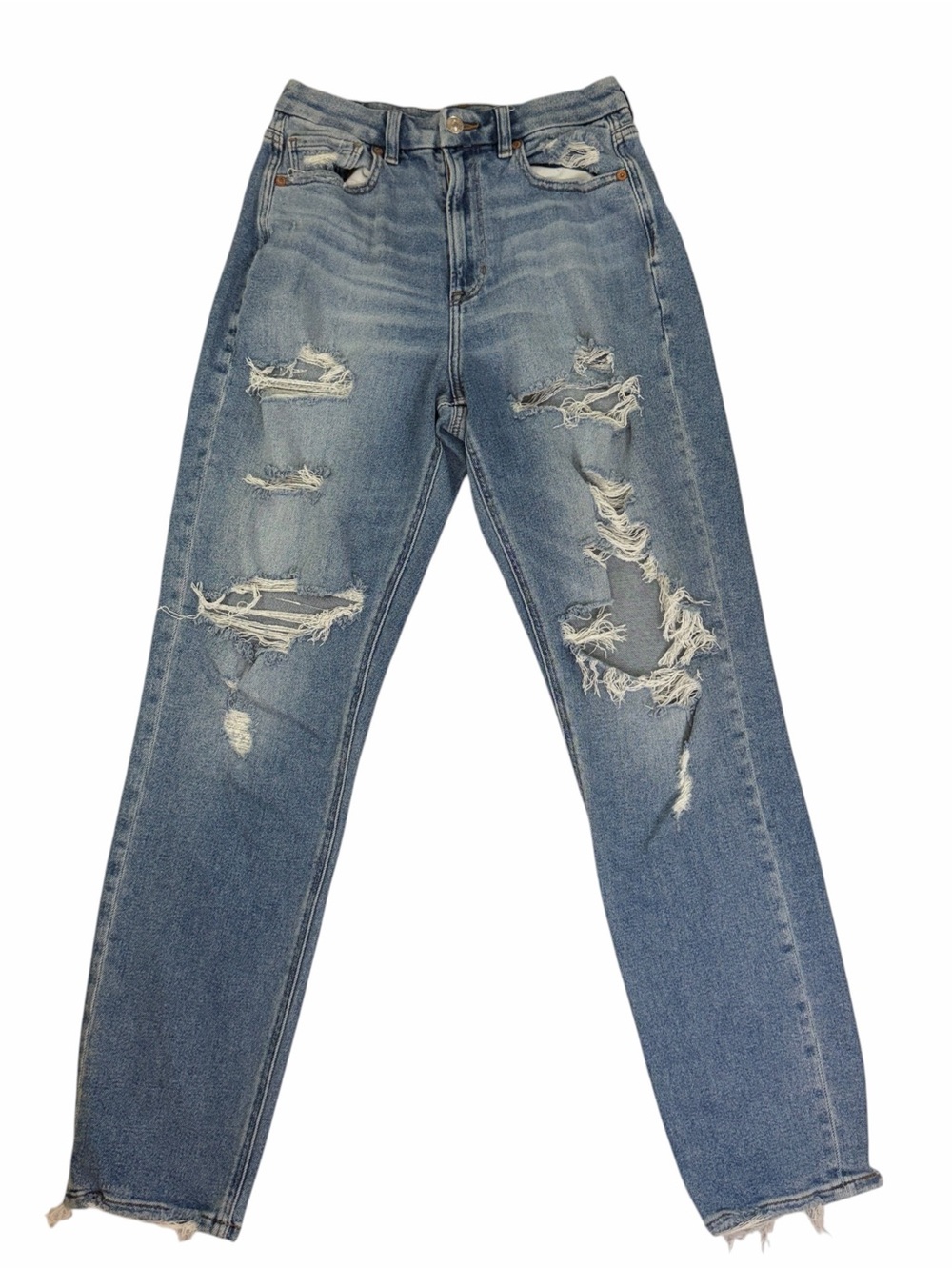 American Eagle Outfitters Light Blue Distressed Boyfriend Jeans